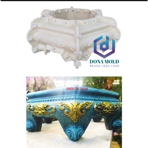 Khuôn đôn chân quỳ   abs dùng cho lục giác 58 , 60 , 65 , chum 55