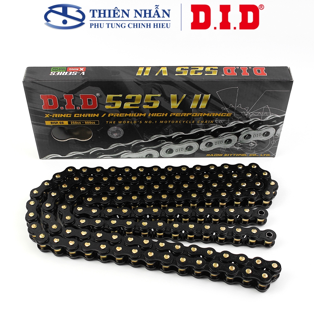 Sên moto DID 525V11-124ZB X-Ring  PEB&PRG