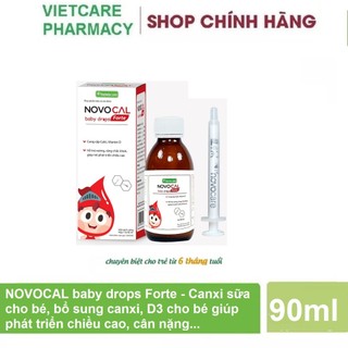 ✅ NOVOCAL baby Drops Forte - canxi sữa bổ sung canxi, D3 cho bé giúp xương chắc khỏe, tăng chiều cao