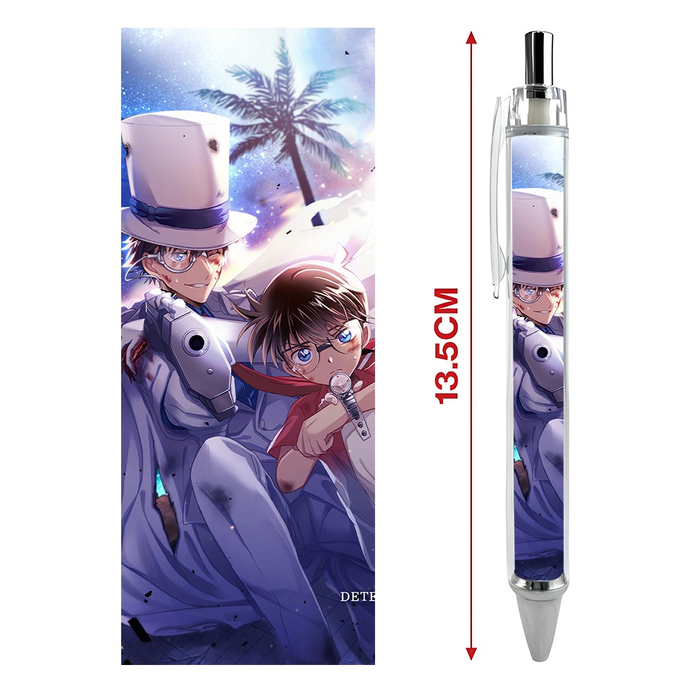 Bút viết In hình Thám tử lừng danh Conan  - Hình in sắc nét - Bút Gel ngòi 0.5mm by 2D Tộc Shop