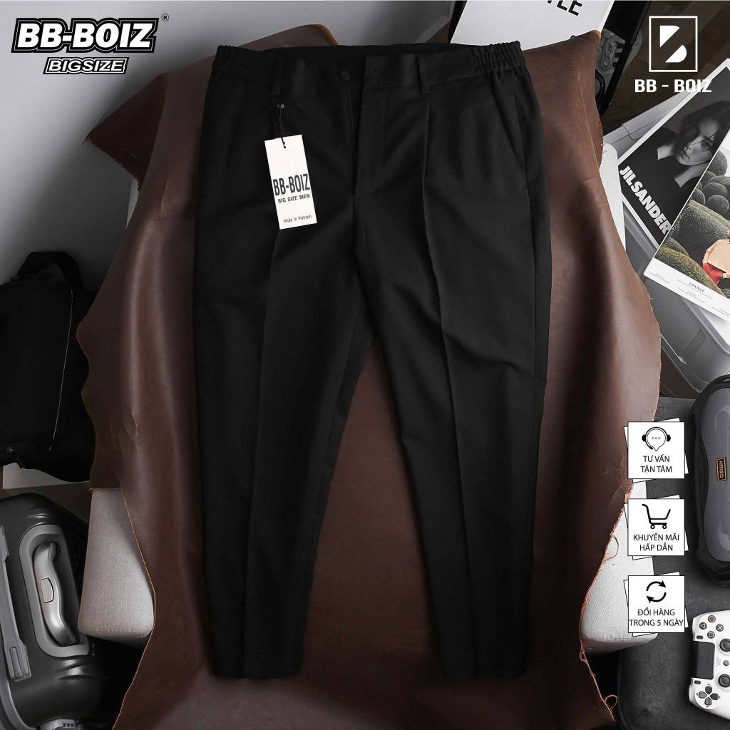 BIGSIZE - Quần tây BB - Boiz nam có đai chun form bigsize 80kg - 130kg - Hàn Quốc