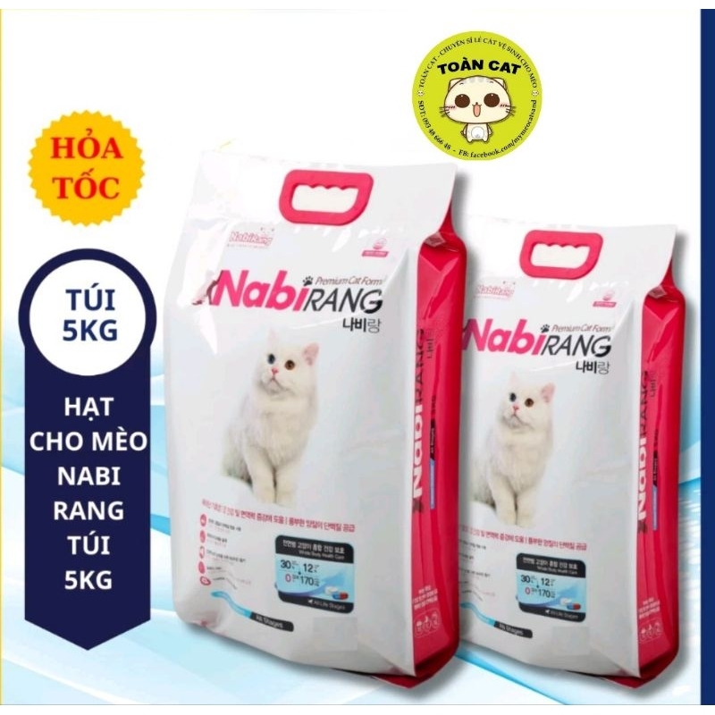 [Bao 5kg] Hạt cho mèo NABIRANG- Hạt dinh dưỡng cho mèo mọi lứa tuổi