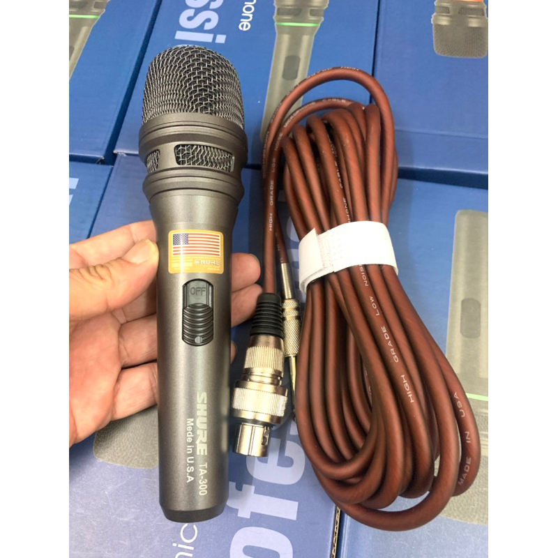 Mic karaoke shure Ta 300 chống rú rít, có ren vặn chắc chắn