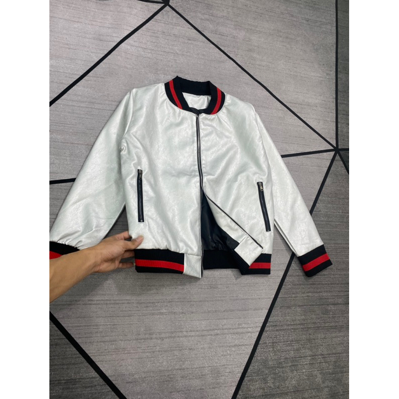 Áo Khoác Da 2 lớp túi Khoá Hot Trend