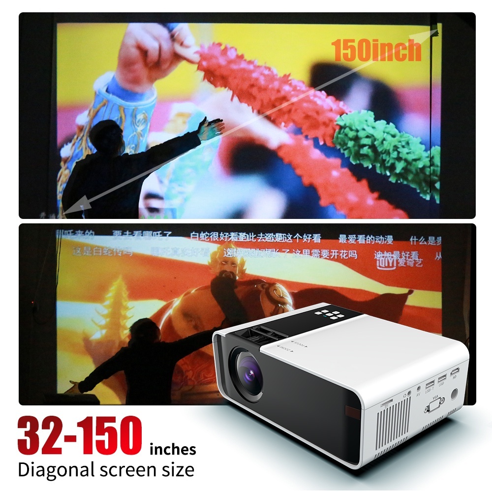 Máy chiếu mini Xiaomi LCD 4K 6500Lumens 1080P Full HD Rạp hát tại nhà Thích kết nối điện thoại, Android box, máy tính
