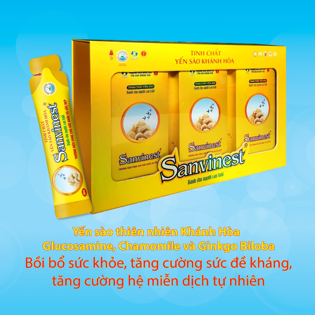 Tinh chất Yến sào Khánh Hòa Sanvinest dành cho người cao tuổi, 75% tinh chất Yến sào - 502QT30