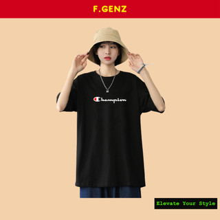 Áo thun champion basic, áo phông champion unisex nam nữ chất cotton dày dặn thoáng mát form rộng tay lỡ f.genz