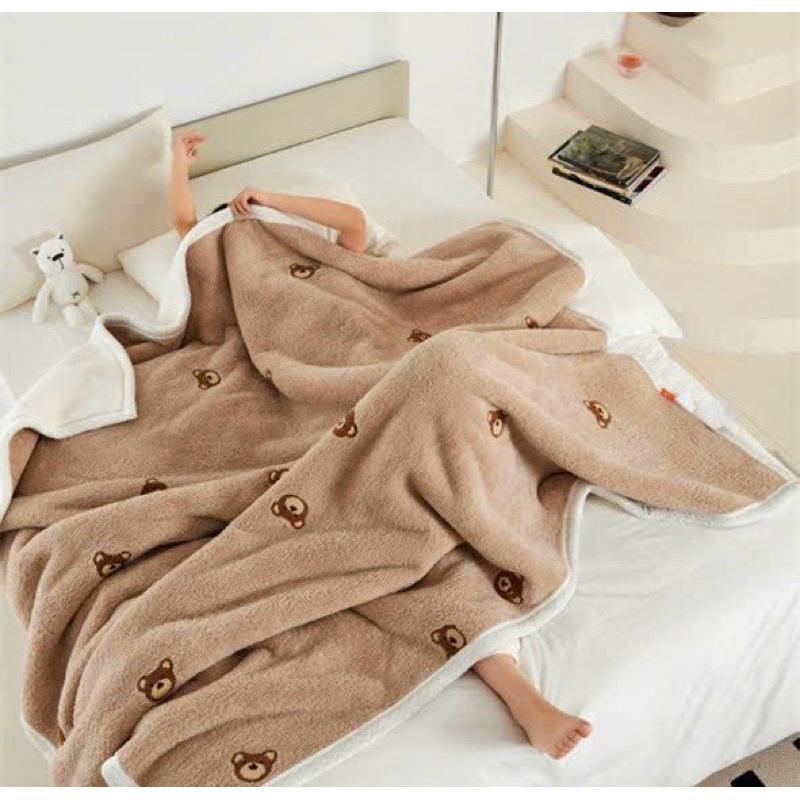 Chăn len CASHMERE lông cừu hoạ tiết vintage 2023, chăn thu đông 2m x 2m3 suhali shop