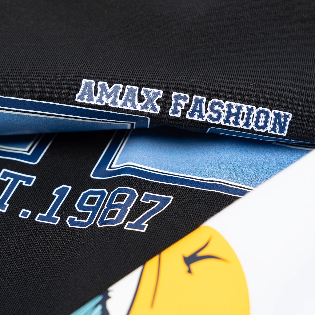 Áo thun nam cổ tròn Cotton USA cao cấp in chữ HOLYWOOD -Thương hiệu AMAX