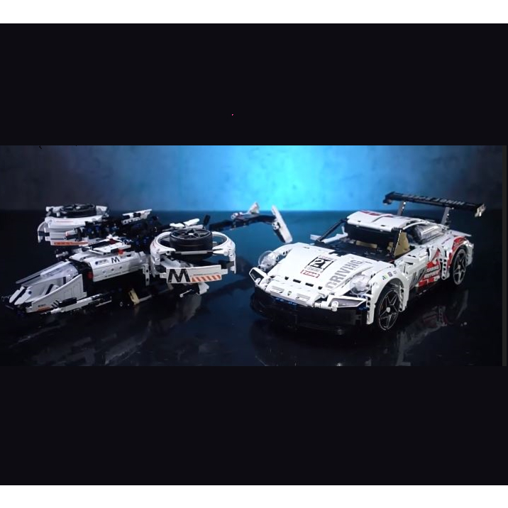 Xe Porche 911 Tùy Biến Máy Bay Chiến Đấu Immaster 9821 Mô Hình Technic Tỷ Lệ 1:10  Đồ Chơi Lắp Ráp 1861 Pcs