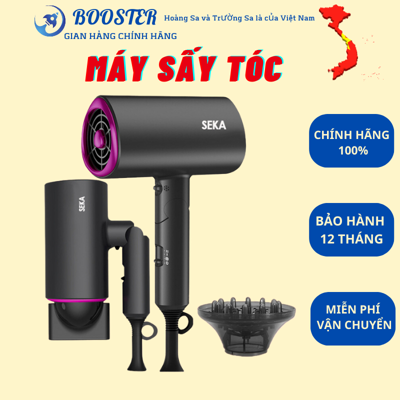 Máy sấy tóc 2 Chiều Nóng Lạnh Công suất 2200W Tặng kèm loa sấy tạo kiểu-KHANHLY