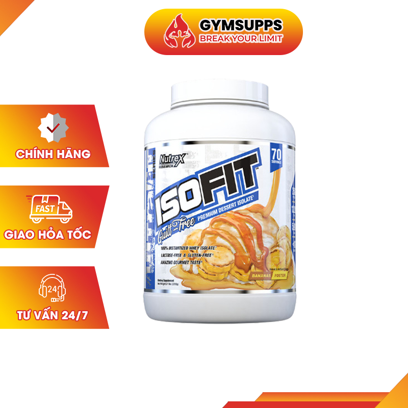 Sữa Tăng Cơ Bắp Bổ Sung Protein Nutrex Isofit 5Lbs - Authentic 100%