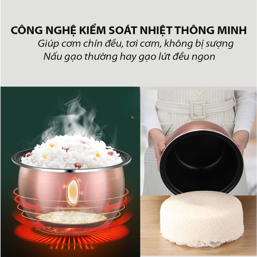 Nồi Cơm Điện Mini CUCKOO Nắp Gài Hình Lợn Đa Năng Công Suất 700W, Chống Dính, Dung Tích 1,2L, 1,8L Giữ Ấm Thông Minh