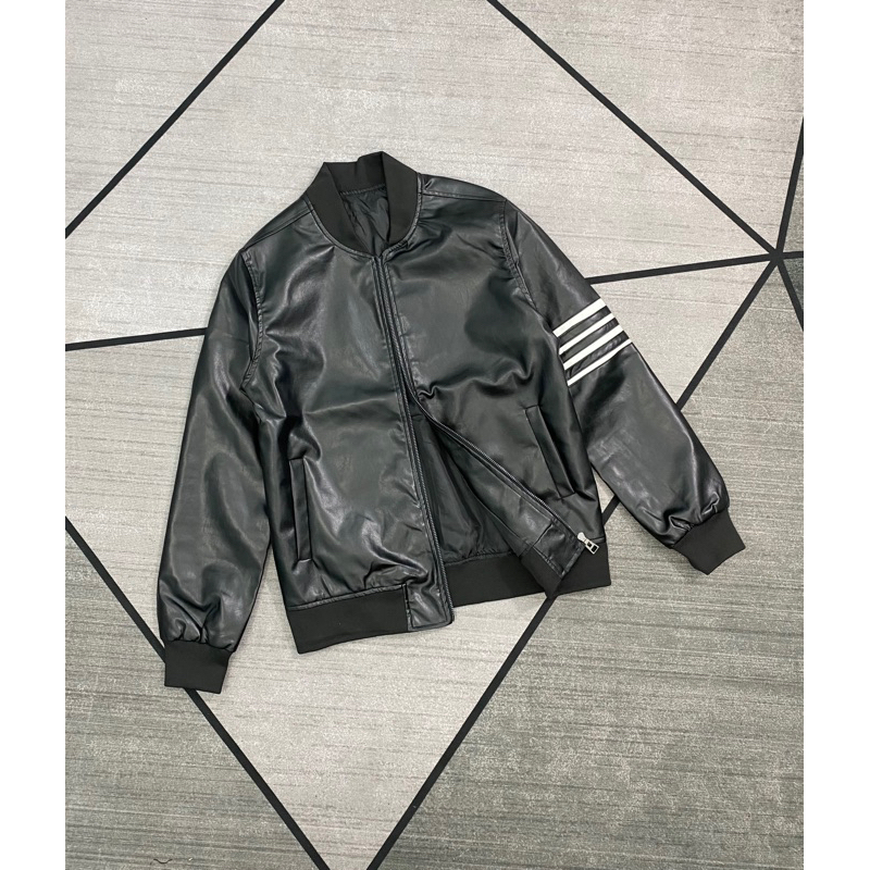 Áo Khoác Da 2 lớp túi Khoá Hot Trend