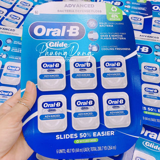 Tăm chỉ nha khoa Oral-B Glide Advanced Multi Protection Floss Clean Mint chuẩn Mỹ hộp 44m