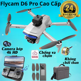 Máy bay camera flycam d6 pro điều khiển từ xa có camera tích hợp cảm biến chống va chạm pin siêu trâu