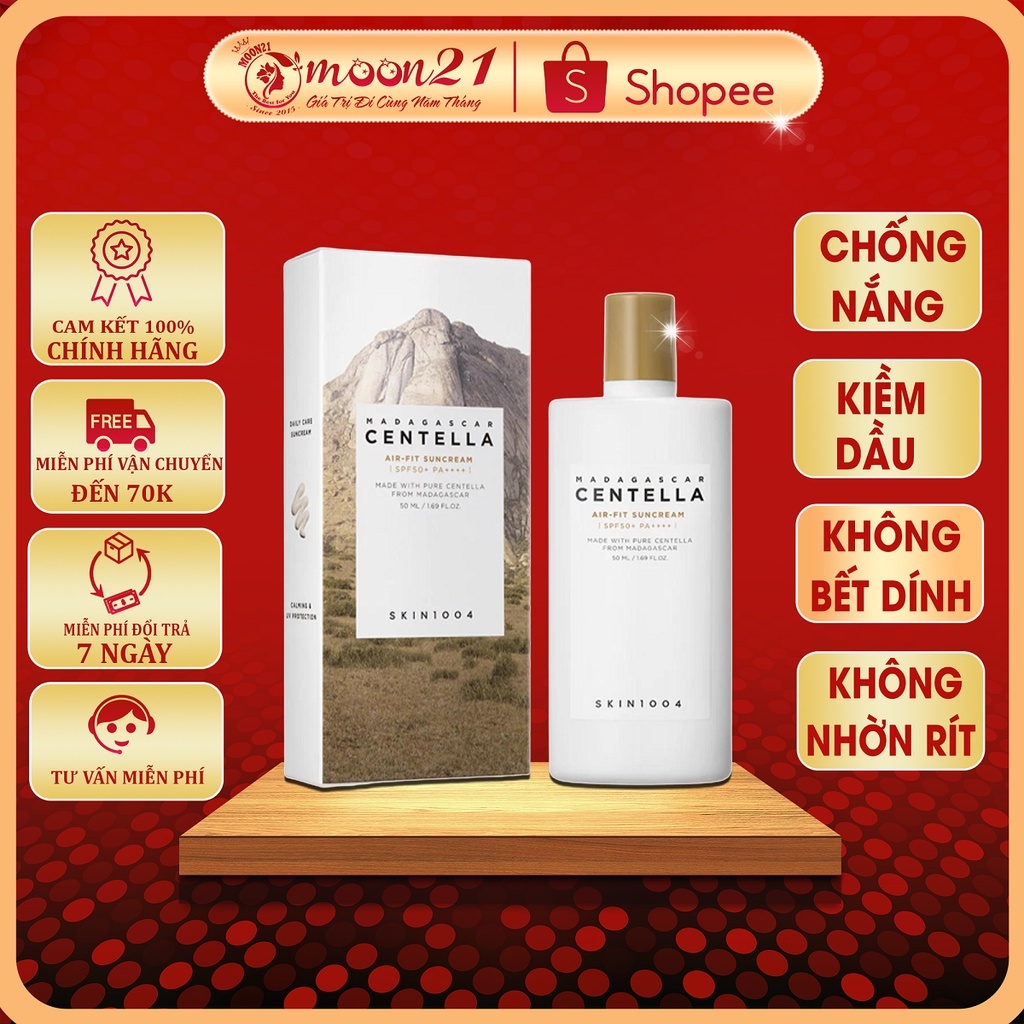 Kem Chống Nắng Skin1004 Madagascar Centella Air fit Suncream Plus SPF50+ 50ml