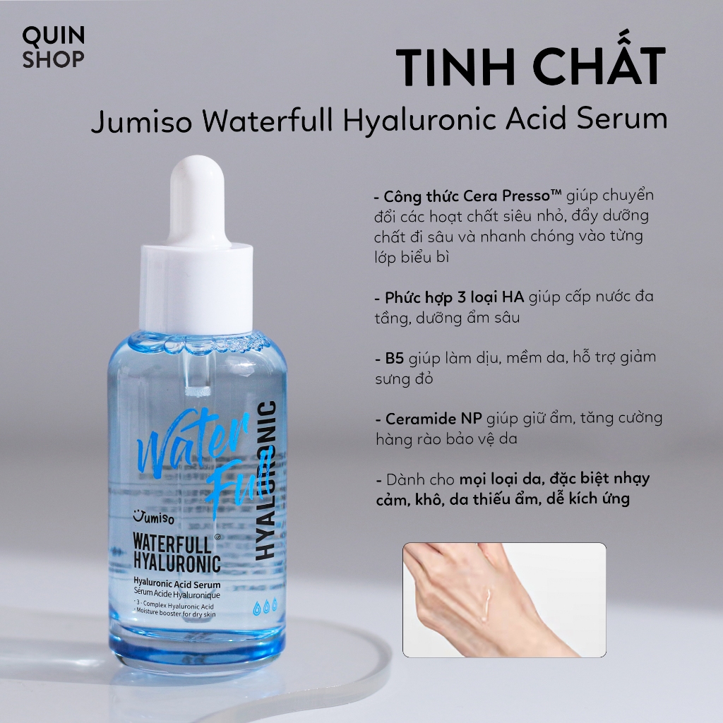 Tinh chất Jumiso Snail Mucin 95+Peptide, Waterfull Hyaluronic Acid, Brightening & Balancing, VC-IP 1.0, Pure C 5.5 Serum