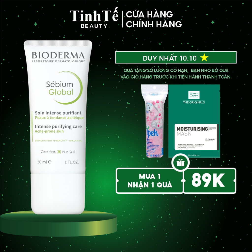 Kem Dưỡng Bioderma Làm Giảm Mụn Sebium Global Cream 30ml