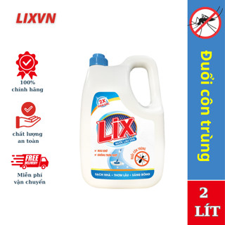 Nước lau sàn Lix đuổi côn trùng 2 lít an toàn hương hoa thơm ngát Sạch Nhà Sáng Bóng Hương Thơm Lâu -NLS2