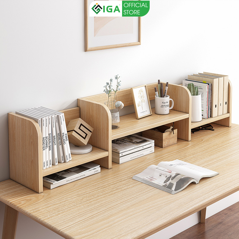 Kệ sách để bàn đa năng decor bàn làm việc cực xinh thương hiệu IGA - GP261