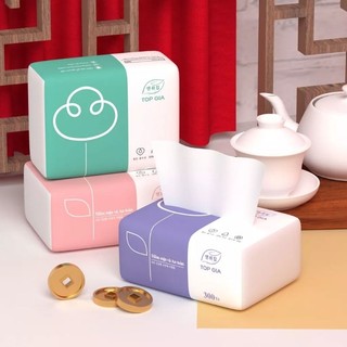 Giấy ăn gấu trúc _ khăn giấy rút 300 tờ 4 lớp _ hàng cao cấp Top Gia ( lẻ 1 gói)