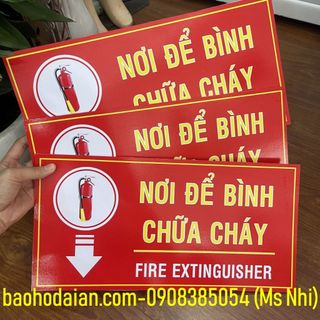 Biển báo hướng dẫn nơi để bình chữa cháy chất liệu fomex