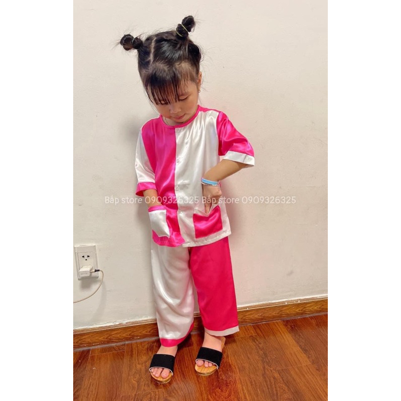 Bộ bà ba lụa bé trai bé gái KHÔNG kèm khăn