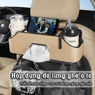 Hộp đựng đồ lưng ghế ô tô, trang trí nội thất xe, lưu trữ đồ gọn gàng, ngăn nắp-  K1710