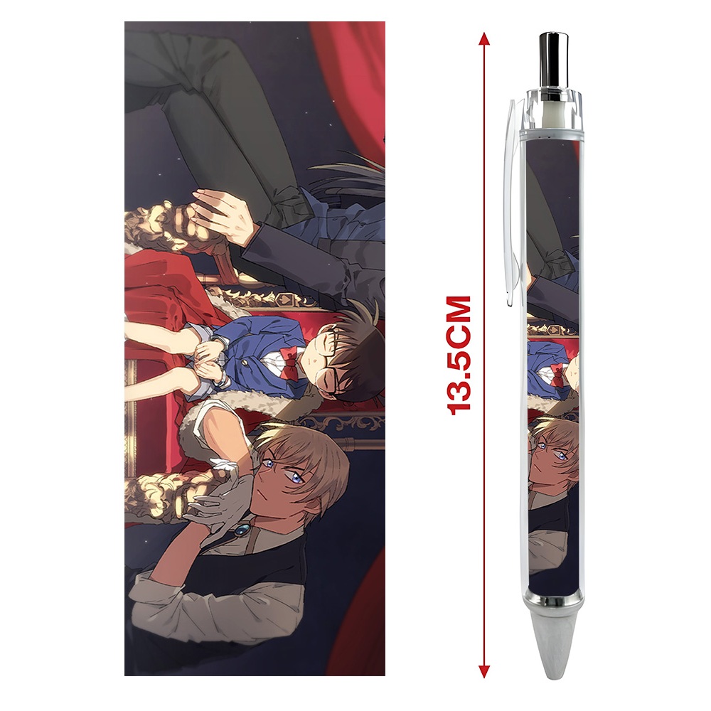 Bút viết In hình Thám tử lừng danh Conan   - Hình in sắc nét - Bút Gel ngòi 0.5mm by 2D Tộc Shop