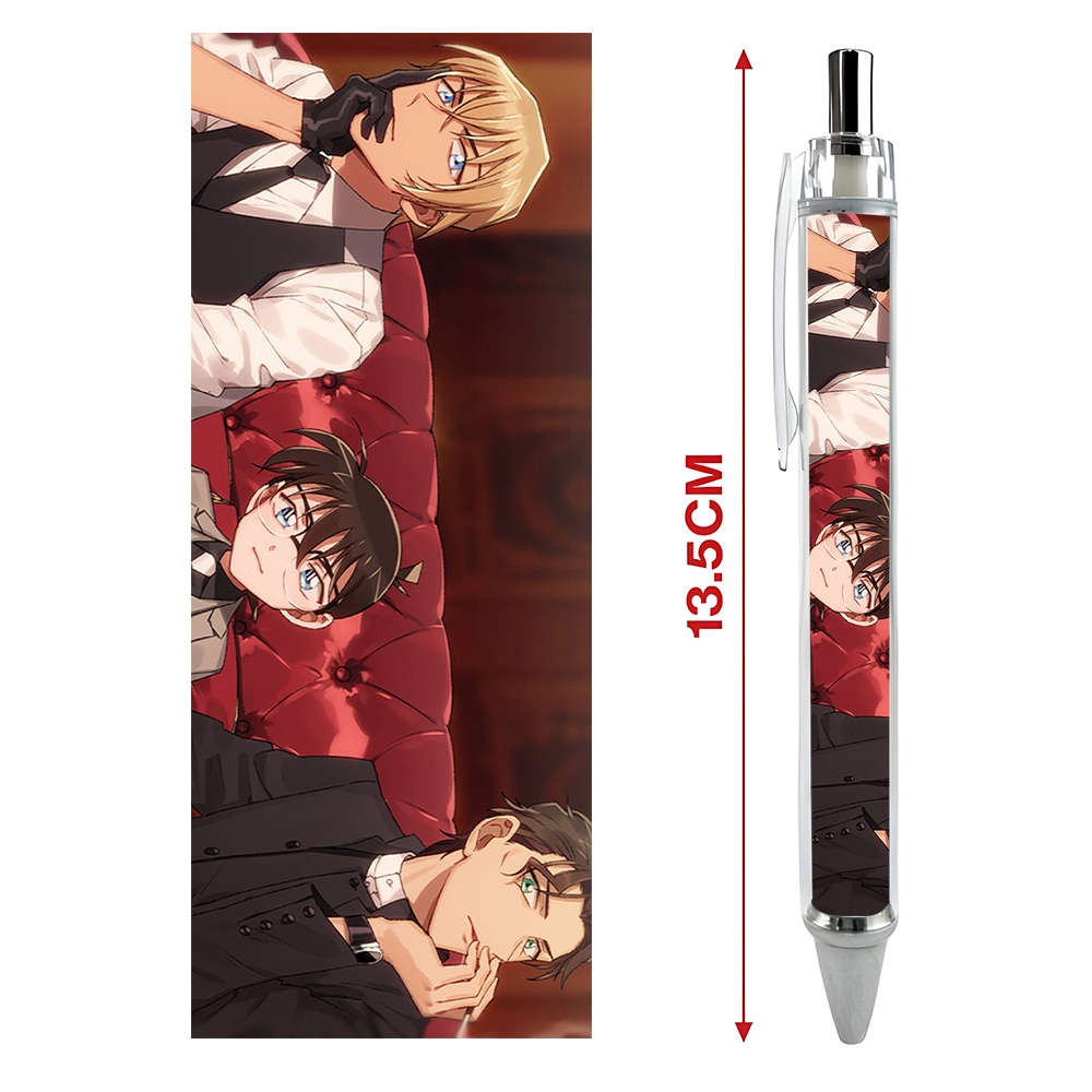 Bút viết In hình Thám tử lừng danh Conan   - Hình in sắc nét - Bút Gel ngòi 0.5mm by 2D Tộc Shop