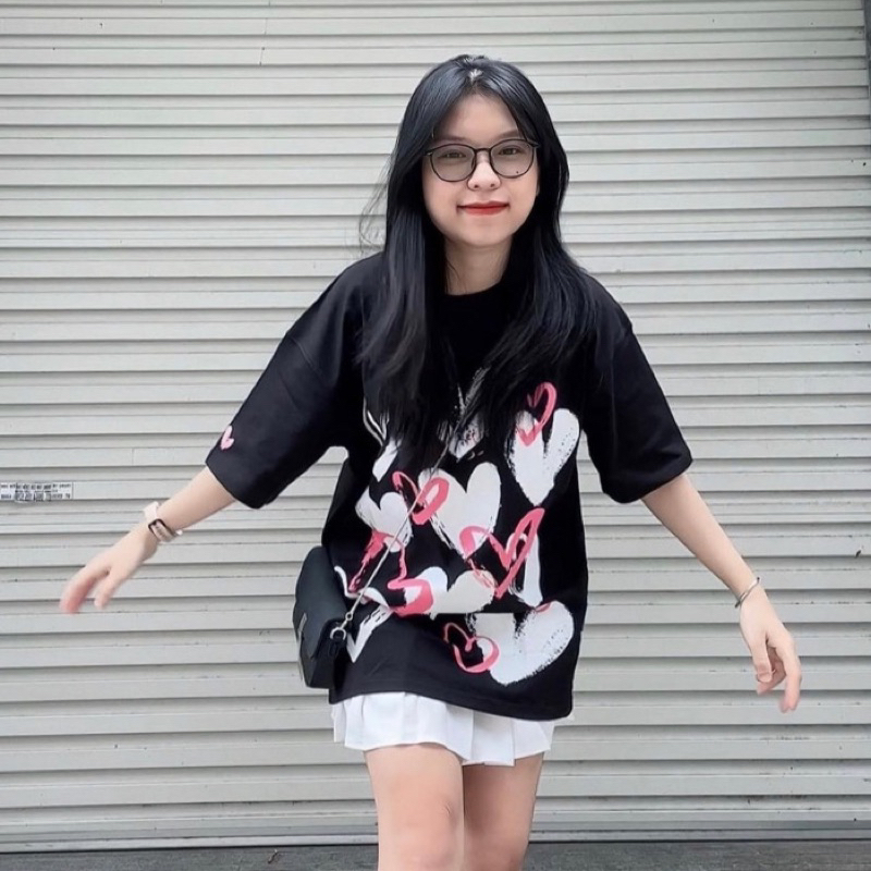 Áo Thun Local Brand SWE HEARTS TEE Chất Cotton Thoáng Mát Phong Cách Hàn Quốc.