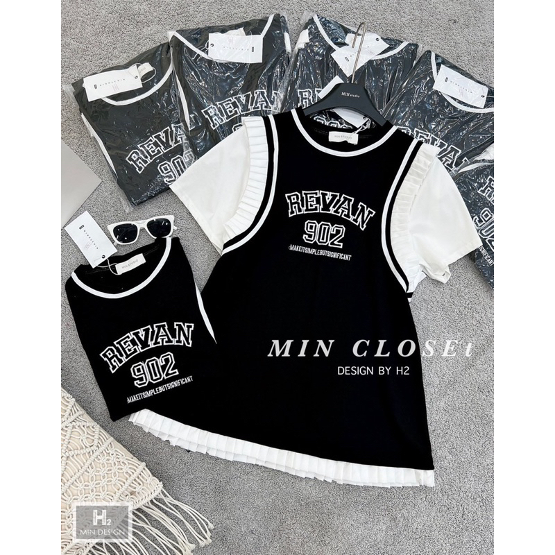 Đầm polo in chữ bigsize 55-90kg