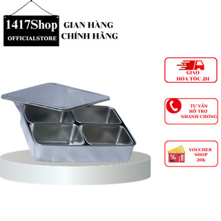 Khay đựng toping,gia vị,đồ khô cho gia đình,quán ăn,nhà hàng chất liệu inox tháo rời dễ vệ sinh