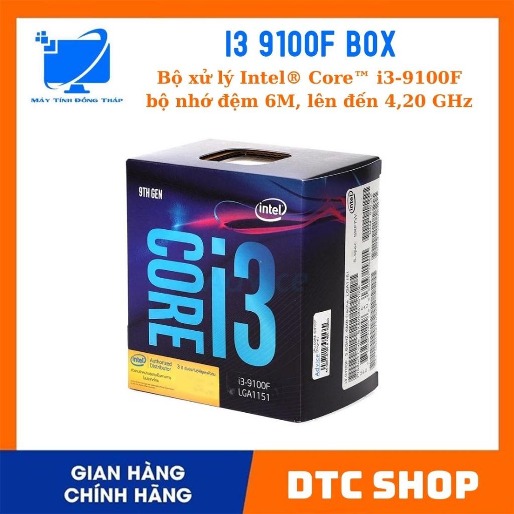 CPU I3 9100F Box | Bộ xử lý Intel® Core™ i3-9100F bộ nhớ đệm 6M, lên đến 4,20 GHz