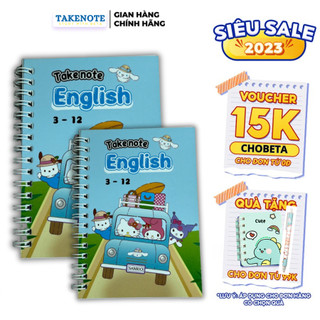 Sổ Tay Takenote Tiếng Anh Cấp 1, 2, 3 Bản Mini Dễ Dàng Bỏ Túi (Sổ Tay Ngữ Pháp Tiếng Anh Khổ A6)