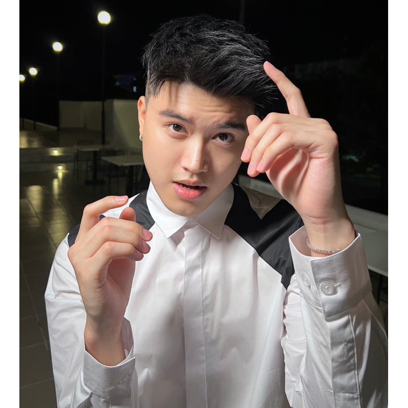 Áo sơ mi nam mcq có hoạ tiết phối màu đen lịch sự thời trang phong cách giới trẻ có size từ s đến xl