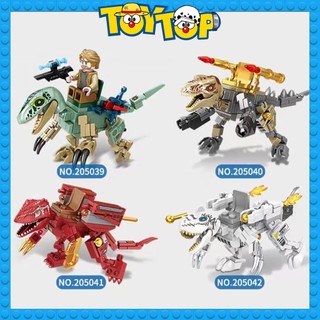 [Một mẫu lẻ] Đồ chơi Dinosaur world lắp ráp khủng long cải tạo thêm hỏa lực chiến đấu xếp hình Sembo 205039 - 205042