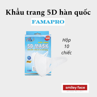 Khẩu trang 5D Mask Famapro 4 lớp (10 cái/hộp)