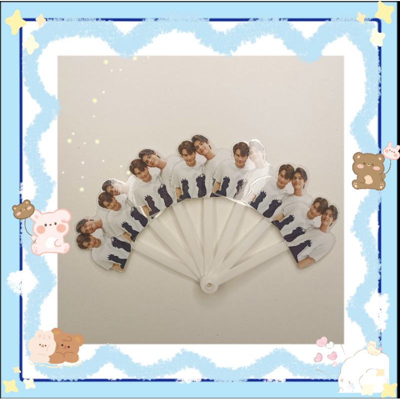 Quạt xòe giấy ép plastic OTP BL Thái Lan