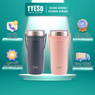 Ly giữ nhiệt 💥 CAO CẤP 💥 Bình Tyeso Max có ống hút và quai xách đi kèm thể tích 710ML ,4 màu