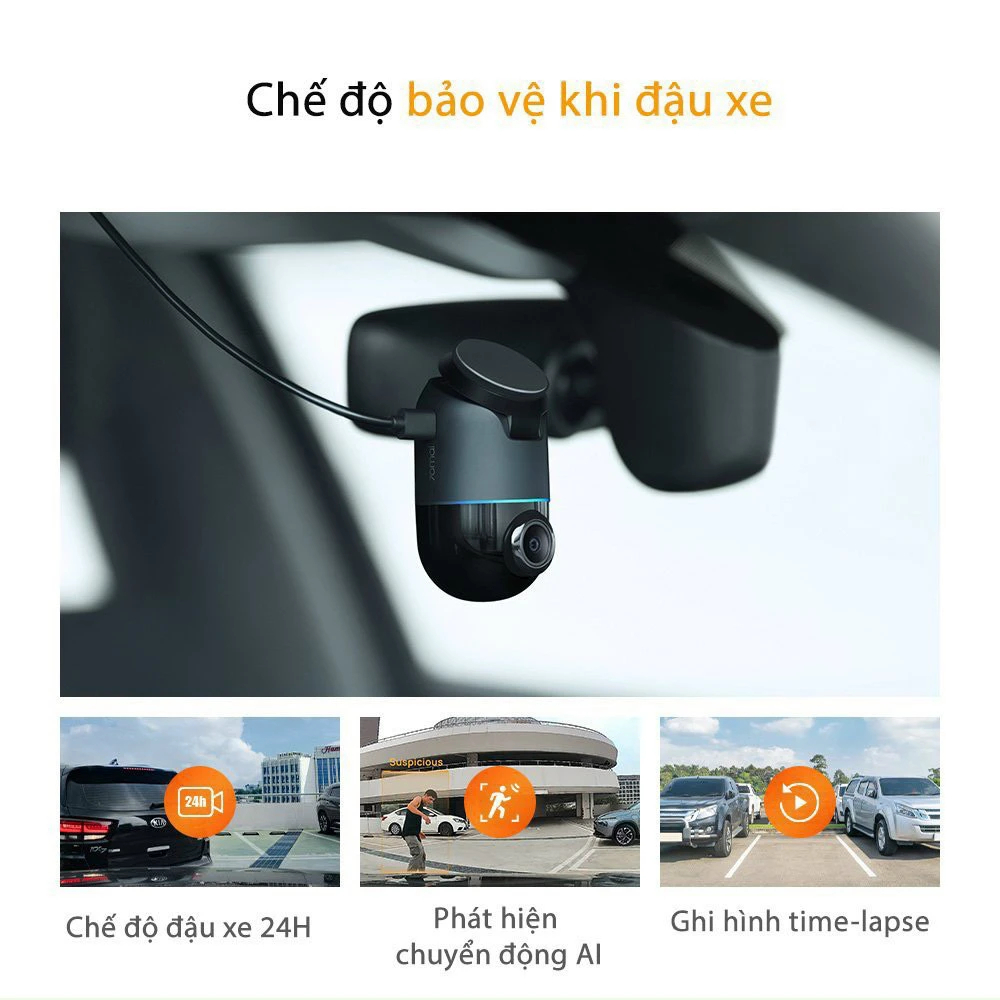 Camera Hành Trình 70mai Dash Cam Omni X200 Giám Sát Từ Xa Bằng Mạng 4G, Điều Khiển Xoay 360 Độ , Bảo hành 2 năm