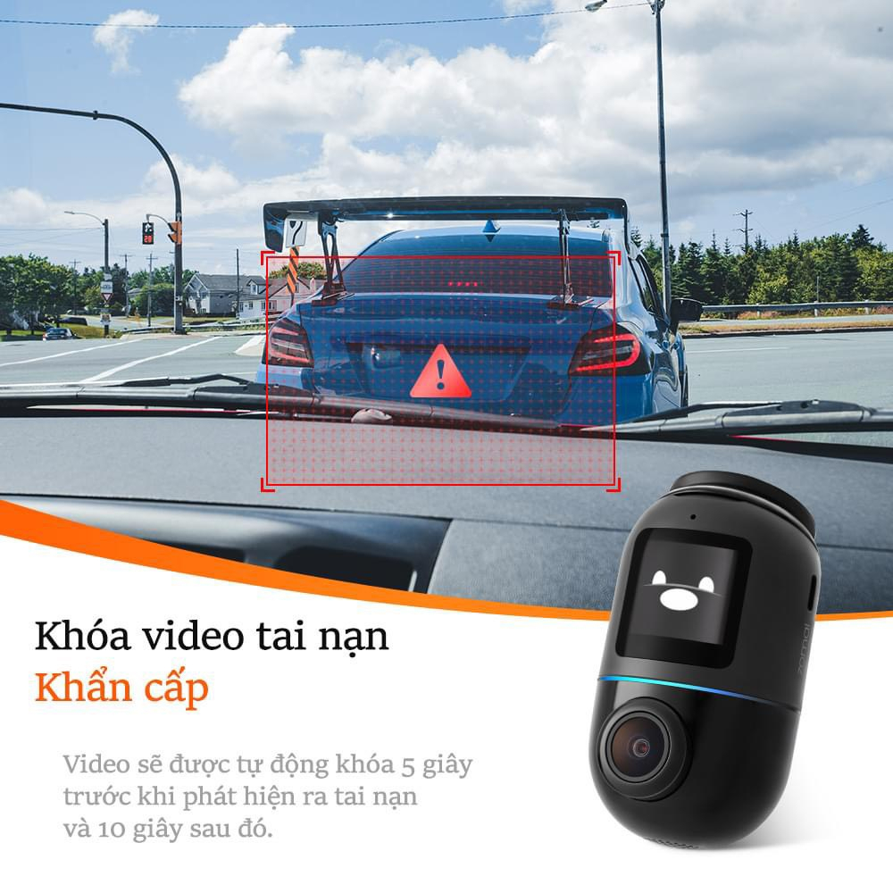 Camera Hành Trình 70mai Dash Cam Omni X200 Giám Sát Từ Xa Bằng Mạng 4G, Điều Khiển Xoay 360 Độ , Bảo hành 2 năm