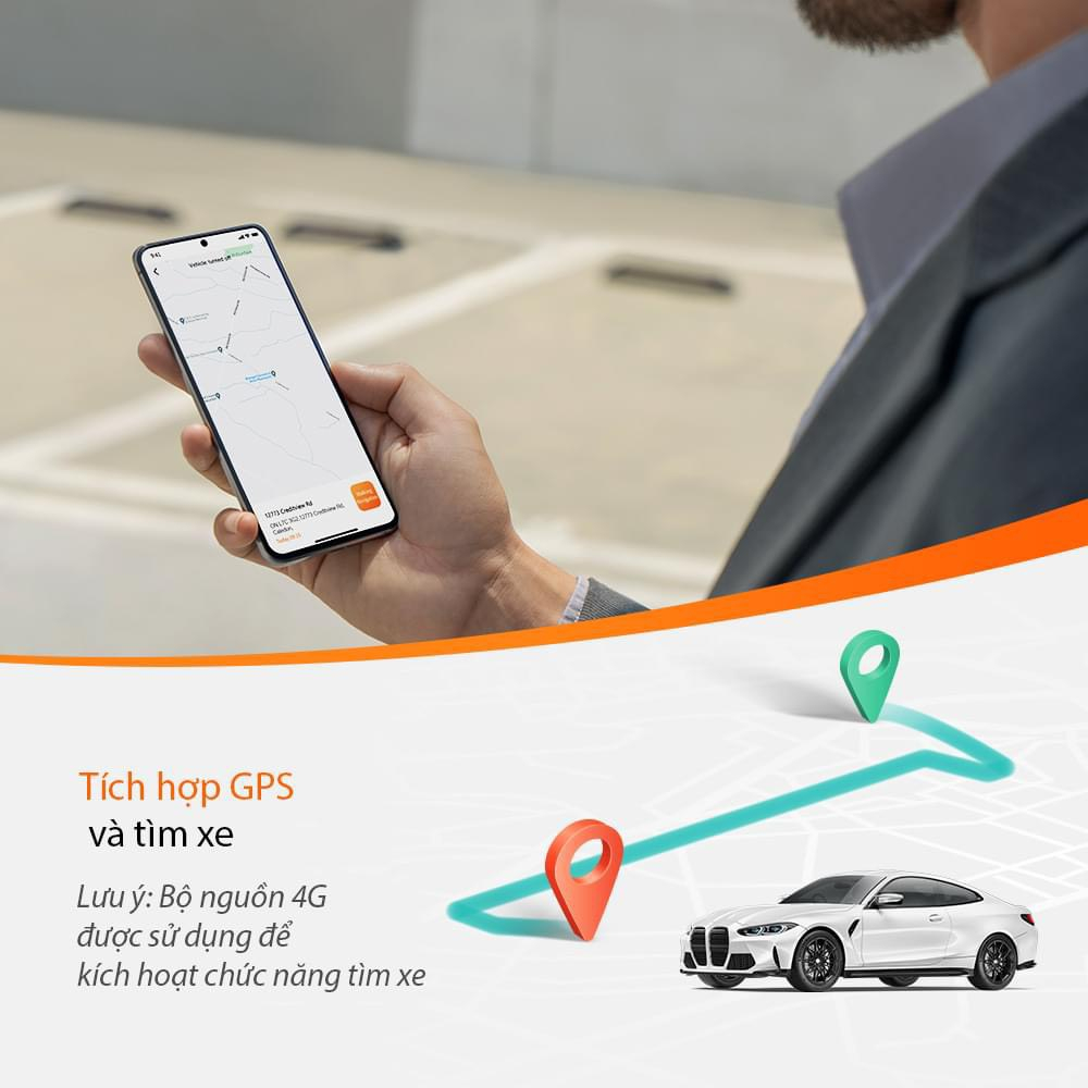 Camera Hành Trình 70mai Dash Cam Omni X200 Giám Sát Từ Xa Bằng Mạng 4G, Điều Khiển Xoay 360 Độ , Bảo hành 2 năm