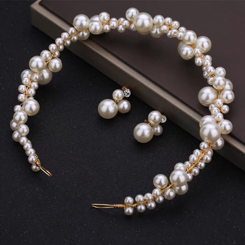 Băng Đô  Cài Tóc Kèm Bông Tai mã W635