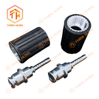 1 Bộ đầu ép ống Rửa Xe cao áp Răng 22mm ống 1/4" - 5/16"  - Kép Ren 22 ly