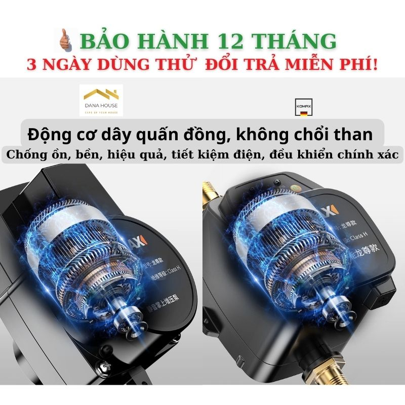 Bơm Tăng Áp 24V KOMAX  Dùng Tăng Áp Cho Máy Giặt, Bình Nóng Lạnh, Sen Tắm, Bồn Cầu, Vòi Nước Sinh Hoạt