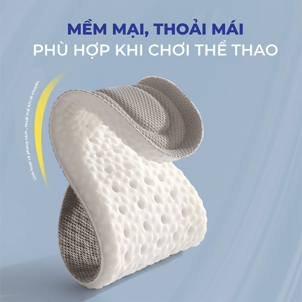 Lót giày thể thao êm chân lá ngải siêu nhẹ thoáng khí, khử mùi, hút ẩm LGTT25