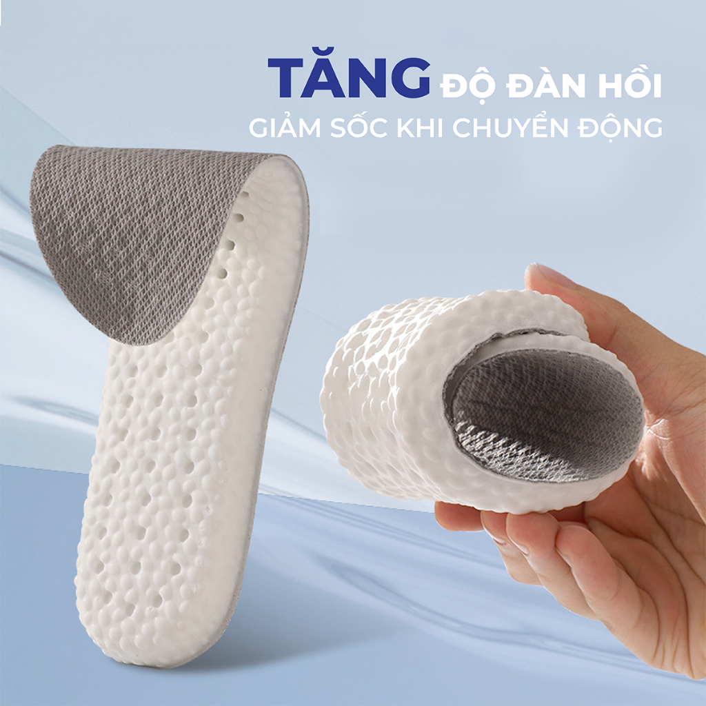 Lót giày thể thao êm chân lá ngải siêu nhẹ thoáng khí, khử mùi, hút ẩm LGTT25