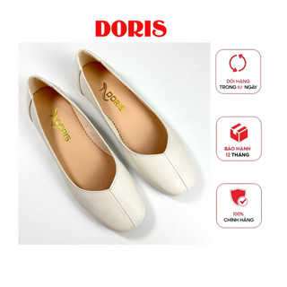 Giày Búp Bê Đế Bệt ❤️ ❤️FREESHIP❤️ ❤️ Da Bò Thật mũi vuông Siêu Êm Màu  trắng  DR005- CÓ BẢO HÀNH